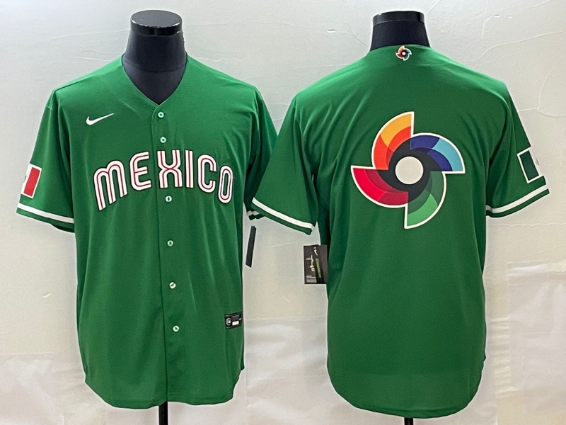 Men 2025 MLB world cup Mexico green Nike jersey 011->more jerseys->MLB Jersey